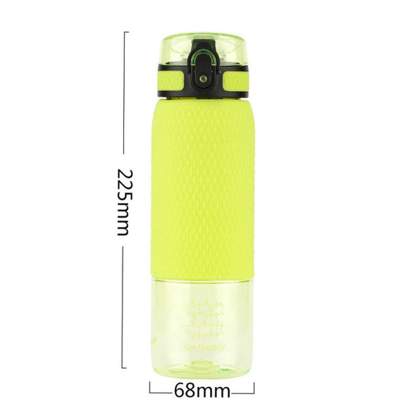 350ml/500ml Fruit Tea Water Bottle Silicone Case Ion Energy Transparent BPA FREE