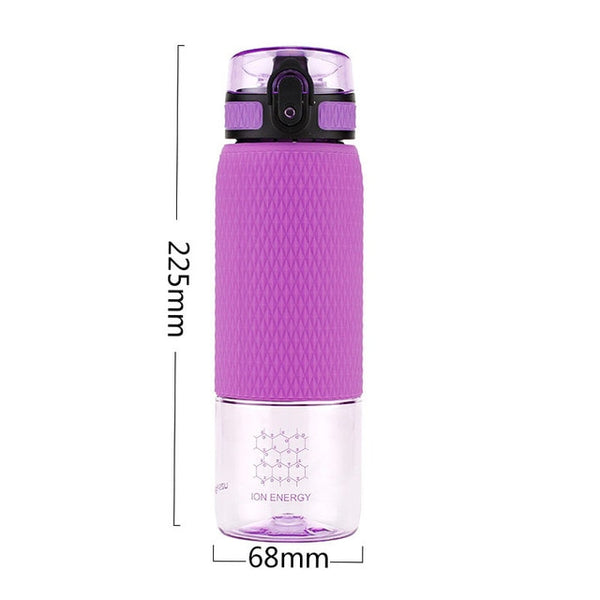 350ml/500ml Fruit Tea Water Bottle Silicone Case Ion Energy Transparent BPA FREE